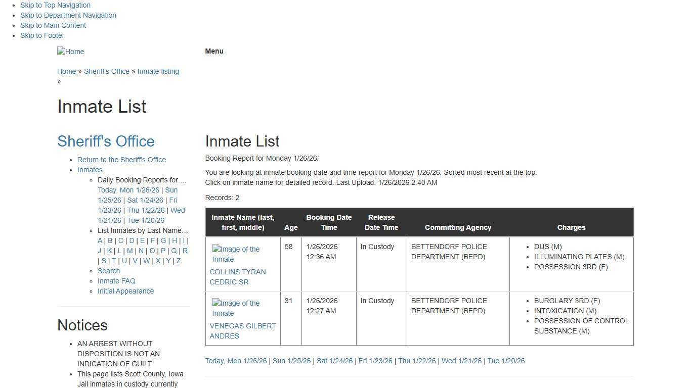 Inmate List